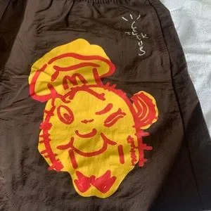 新品Travis Scott x McDonald's Shorts Brown Travis Scott CACTUS JACK x MCDONALDS Illustration II Brown